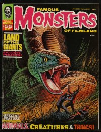 8m0692 FAMOUS MONSTERS OF FILMLAND #55 magazine May 1969 cool cover art for Land of the Giants!