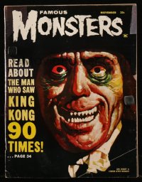 8m0678 FAMOUS MONSTERS OF FILMLAND vol4 no5 magazine Nov 1962 Chaney, London After Midnight, Gogos art!