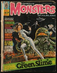 8m0693 FAMOUS MONSTERS OF FILMLAND #57 magazine September 1969 Vic Livoti art of The Green Slime!