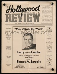 8m0004 HOLLYWOOD MOTION PICTURE REVIEW exhibitor magazine Nov 12, 1938 Flash Gordon's Trip to Mars!