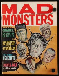 8m0535 MAD MONSTER #8 magazine Summer 1964 great montage art of Lon Chaney Jr. in monster roles!