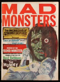 8m0540 MAD MONSTERS magazine Winter 1965 The Mummy, Incredibly Strange Creatures, cool cover art!