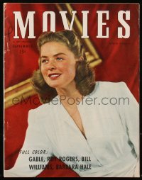 8m0547 MODERN MOVIES magazine September 1946 pretty Ingrid Bergman in RKO's Notorious on the cover!