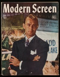 8m0774 MODERN SCREEN magazine April 1946 cover portrait of Alan Ladd by And Now Tomorrow posters!