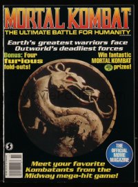 8m0554 MORTAL KOMBAT regular cover magazine 1995 Earth's greatest warriors face Outworld's deadliest!
