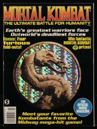 8m0555 MORTAL KOMBAT holofoil magazine 1995 Earth's greatest warriors face Outworld's deadliest!