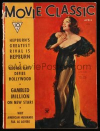 8m0558 MOVIE CLASSIC magazine April 1933 great cover art of sexy Lupe Velez by Marland Stone!