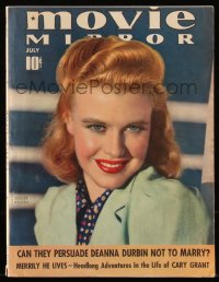8m0562 MOVIE MIRROR magazine July 1939 great cover portrait of pretty Ginger Rogers by Paul Duval!