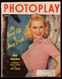 8m0767 PHOTOPLAY magazine June 1954 The Secret Life of Janet Leigh, sexy cover portrait by Ornitz!