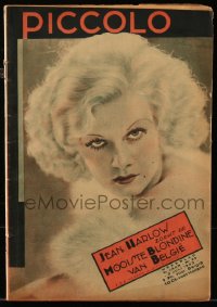 8m0590 PICCOLO Dutch magazine July 2, 1933 incredible cover portrait of sexy Jean Harlow!