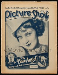 8m0594 PICTURE SHOW English magazine February 21, 1931 Marlene Dietrich & Jannings in Blue Angel!