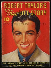 8m0607 ROBERT TAYLOR magazine 1937 intimate story & pictures of the screen's greatest lover!