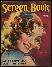 8m0617 SCREEN BOOK magazine March 1932 art of Marian Marsh by Martha Sawyers, heartbroken Sidney!