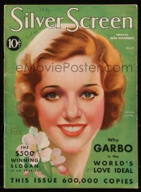 8m0786 SILVER SCREEN magazine May 1931 great cover art of Loretta Young by John Rolston Clarke!