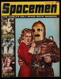 8m0636 SPACEMEN magazine January 1963 cool Radar Men from the Moon cover image & much more!