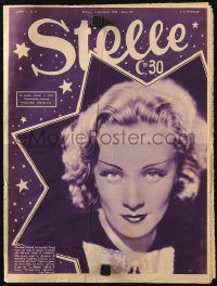 8m0648 STELLE Italian magazine November 4, 1933 great cover portrait of Marlene Dietrich!