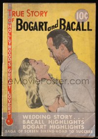 8m0516 HUMPHREY BOGART/LAUREN BACALL digest magazine 1945 highlights from their wedding & more!