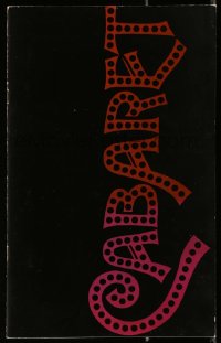 8m0338 CABARET souvenir program book 1972 Liza Minnelli in Nazi Germany, Bob Fosse, Caroff art!