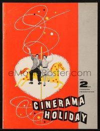 8m0341 CINERAMA HOLIDAY souvenir program book 1956 you feel like a participating member of the movie!
