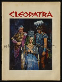 8m0343 CLEOPATRA souvenir program book 1964 Elizabeth Taylor, Burton, Harrison, Terpning art!