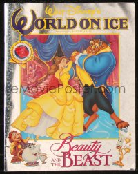 8m0354 DISNEY ON ICE souvenir program book 1993 Beauty and the Beast live ice skating performance!