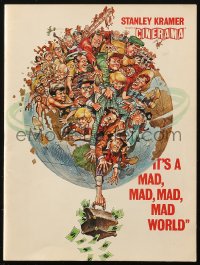 8m0376 IT'S A MAD, MAD, MAD, MAD WORLD Cinerama souvenir program book 1964 cool art by Jack Davis!