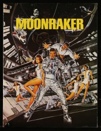 8m0389 MOONRAKER souvenir program book 1979 Roger Moore as James Bond, Lois Chiles, Richard Kiel!