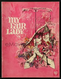 8m0391 MY FAIR LADY softcover souvenir program book 1964 Audrey Hepburn & Rex Harrison, Bob Peak art!