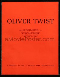 8m0399 OLIVER TWIST world premiere English souvenir program book 1948 David Lean, ultra rare!