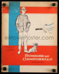 8m0420 SUNRISE AT CAMPOBELLO souvenir program book 1960 Bellamy in Franklin D. Roosevelt biography!