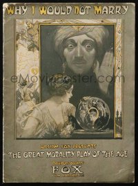8m0436 WHY I WOULD NOT MARRY souvenir program book 1918 great images of fortune teller, ultra rare!