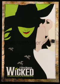 8m0437 WICKED stage play souvenir program book 2003 Broadway's Untold Story of The Witches of Oz!