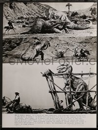 8m0204 VALLEY OF GWANGI 2 deluxe 10.5x13.75 & 11x13.5 stills 1969 Harryhausen dinosaur FX scenes!