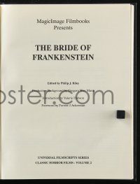 8m0844 BRIDE OF FRANKENSTEIN hardcover book 1989 MagicImage Universal filmscript, Forrest J Ackerman