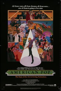 8p0718 AMERICAN POP 1sh 1981 cool rock & roll art by Wilson McClean & Ralph Bakshi!