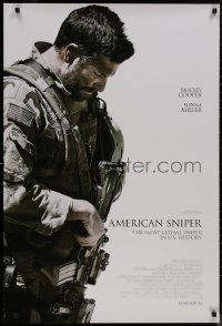 8p0719 AMERICAN SNIPER advance DS 1sh 2014 Clint Eastwood, Bradley Cooper as legendary Chris Kyle!