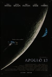 8p0728 APOLLO 13 advance 1sh 1995 Ron Howard directed, Tom Hanks, image of module in moon's orbit!