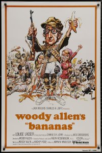 8p0748 BANANAS int'l 1sh R1980 wacky images of Woody Allen, Louise Lasser, classic comedy!
