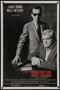 8p0760 BEST SELLER 1sh 1987 writer Brian Dennehy makes book about hitman James Woods!