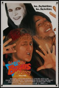 8p0767 BILL & TED'S BOGUS JOURNEY 1sh 1991 Keanu Reeves & Alex Winter, Grim Reaper!