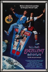 8p0768 BILL & TED'S EXCELLENT ADVENTURE 1sh 1989 Keanu Reeves, Winter, be excellent to each other!