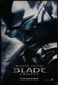 8p0780 BLADE TRINITY teaser 1sh 2004 Wesley Snipes, tough guy Ryan Reynolds, Jessica Biel!