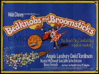 8p0630 BEDKNOBS & BROOMSTICKS British quad 1971 Walt Disney, Angela Lansbury, great cartoon art!