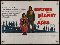 8p0646 ESCAPE FROM THE PLANET OF THE APES British quad 1971 meet Baby Milo who has Washington terrified!