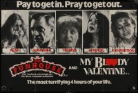 8p0655 FUNHOUSE/MY BLOODY VALENTINE teaser British quad 1981 different images for horror double-bill!