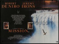 8p0666 MISSION British quad 1987 Robert De Niro, Jeremy Irons, cool waterfall art by Goozee!