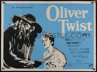 8p0670 OLIVER TWIST British quad R1950s Robert Newton with Davies, directed by David Lean, rare!