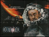 8p0673 OUTLAND British quad 1981 cool totally different artwork of Sean Connery!
