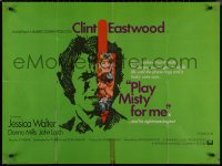 8p0675 PLAY MISTY FOR ME British quad 1972 classic Clint Eastwood, Jessica Walter, Donna Mills!