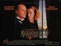 8p0681 REMAINS OF THE DAY DS British quad 1993 Anthony Hopkins, James Fox, Christopher Reeve